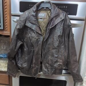Vintage Wilsons Thinsulate Leather Bomber Jacket Lined Size Large